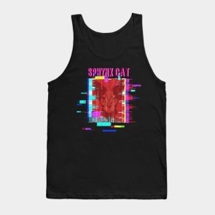 Sphynx Cat In The Matrix. Pharaonic Cat Tank Top